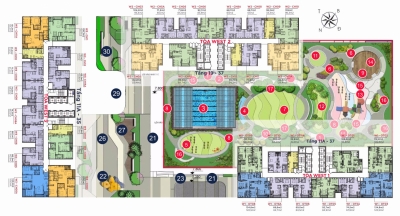 Mặt bằng thiết kế căn hộ Vinhomes West Point