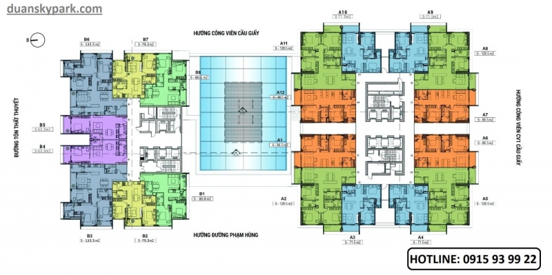 Thiết kế chi tiết căn hộ dự án Sky Park Residence