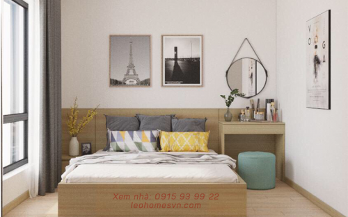 2 Phòng ngủ - Full đồ - Sky Park Residence - View bể bơi